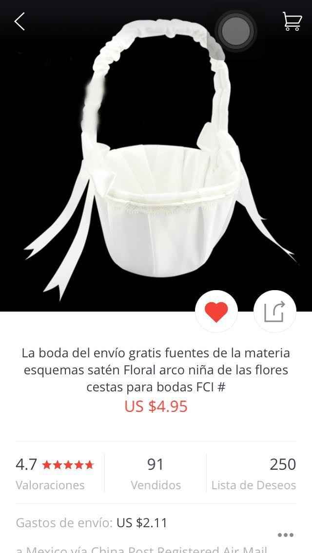 Información Canasta Aliexpress