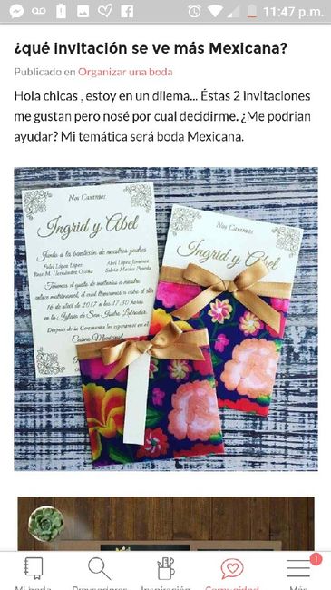 ¿qué invitación se ve más Mexicana? - 1