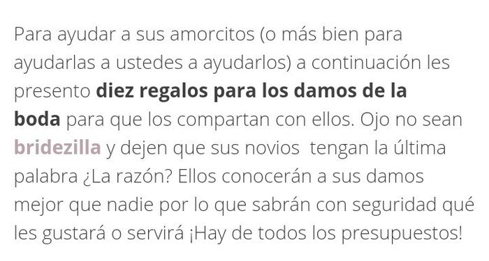Qué regalar a los damos de honor - 3