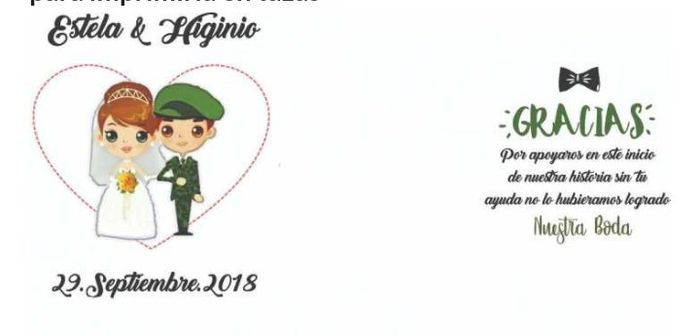 Tazas impresas para padrinos.  - 1