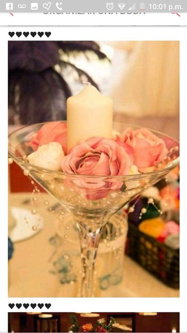 Centros de mesa con copas de Martini - 2