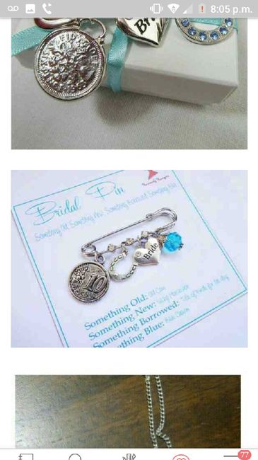 Bridal pin charm 🗝💍💙📿 - 2