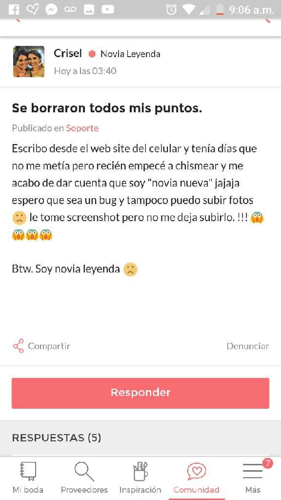 Se borraron todos mis puntos. - 1
