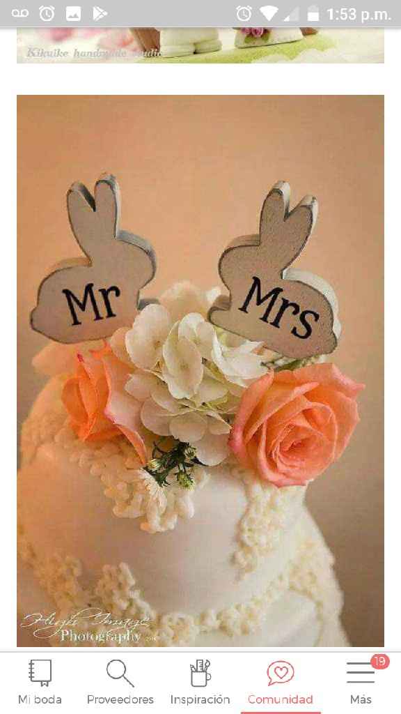 Cake topper :conejitos - 1