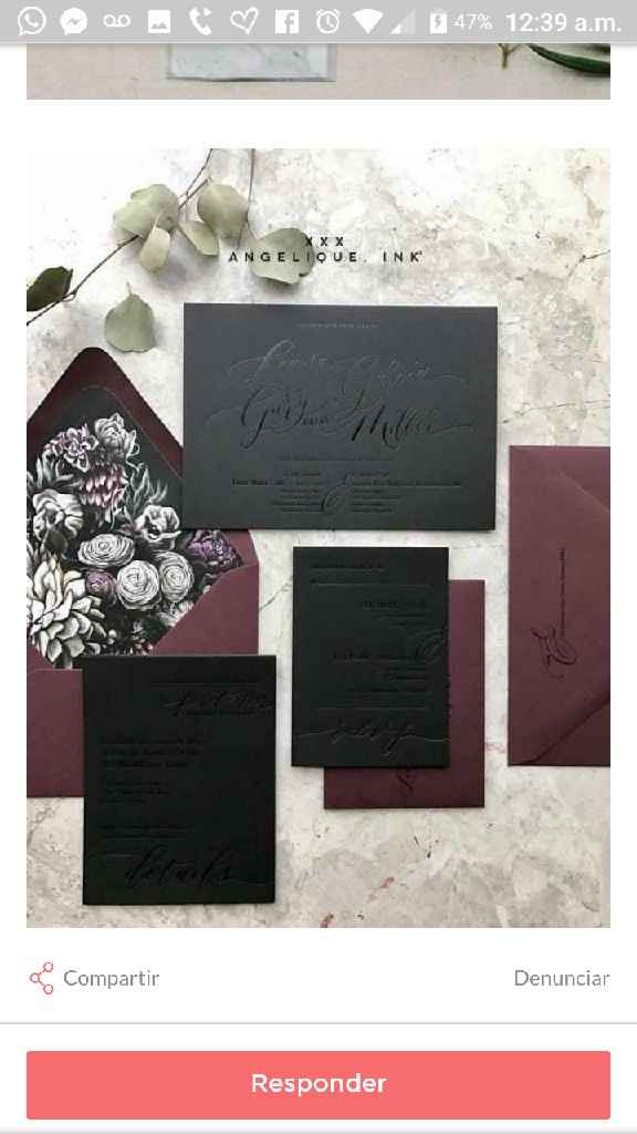Invitaciones color oscuro - 1