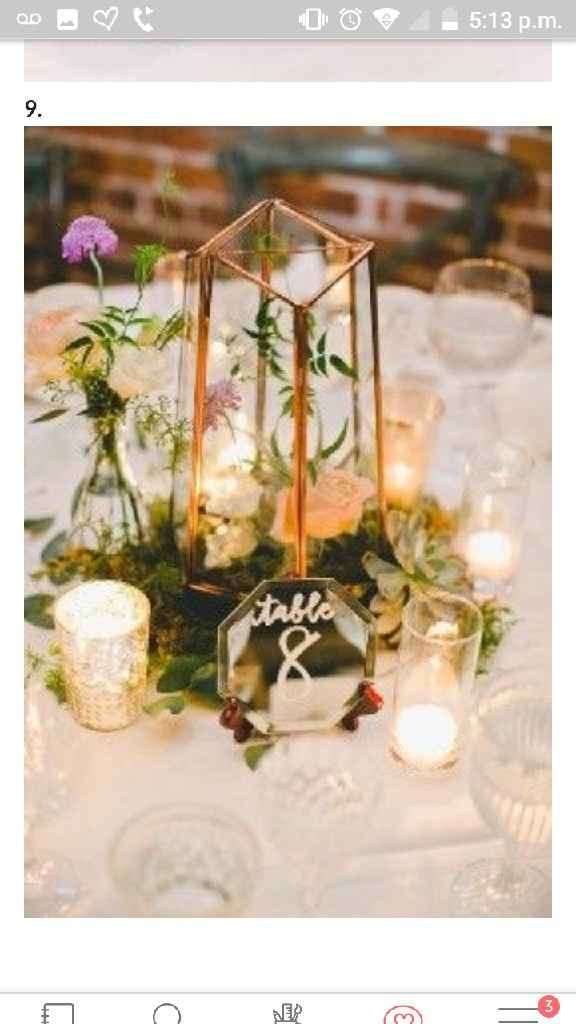 Centros de mesa con bases geométricas - 1