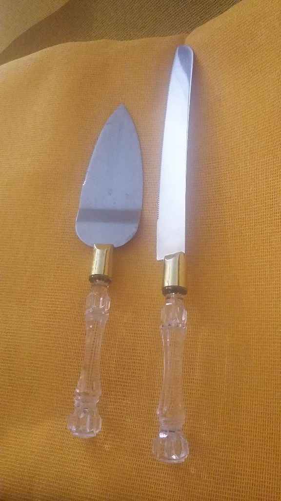 pala y cuchillo de boda de mis papas los reutilizare solo los adornare 