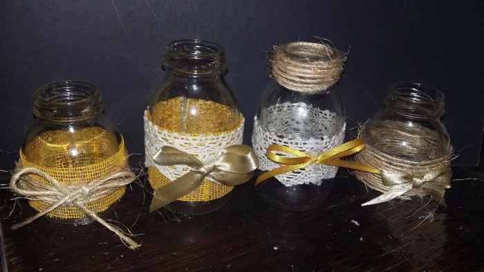 Floreritos para el candy bar 