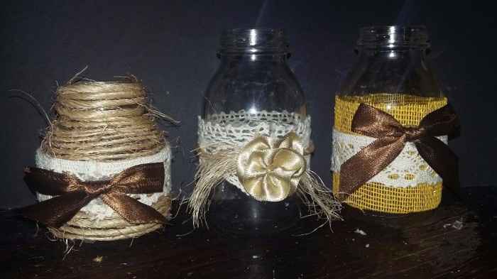 Floreritos para el candy bar 