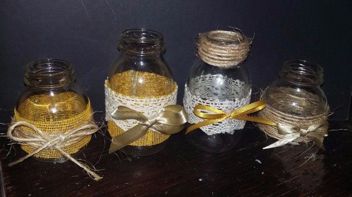 Floreritos para el candy bar 