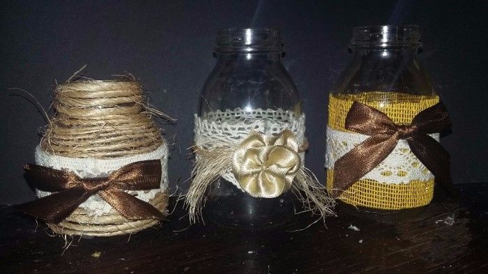 Floreritos para el candy bar 