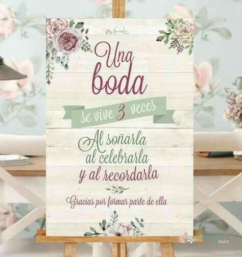 ¿que poner en la entrada de la Boda? - 1