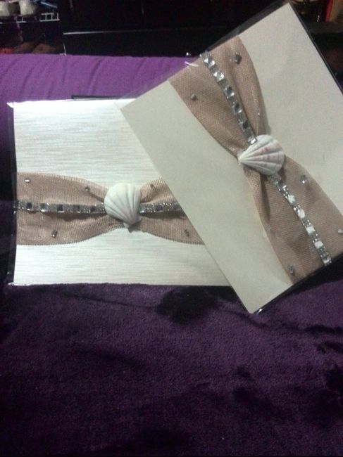 Invitaciones, boda en playa hechas por mi, al fin terminadas!!! - 1