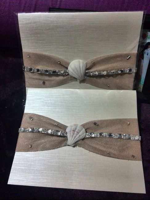 Invitaciones, boda en playa hechas por mi, al fin terminadas!!! - 2