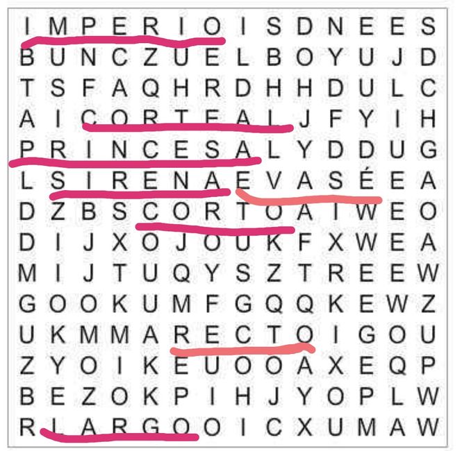 Sopa de letras: Estilos de vestido 👰 - 1