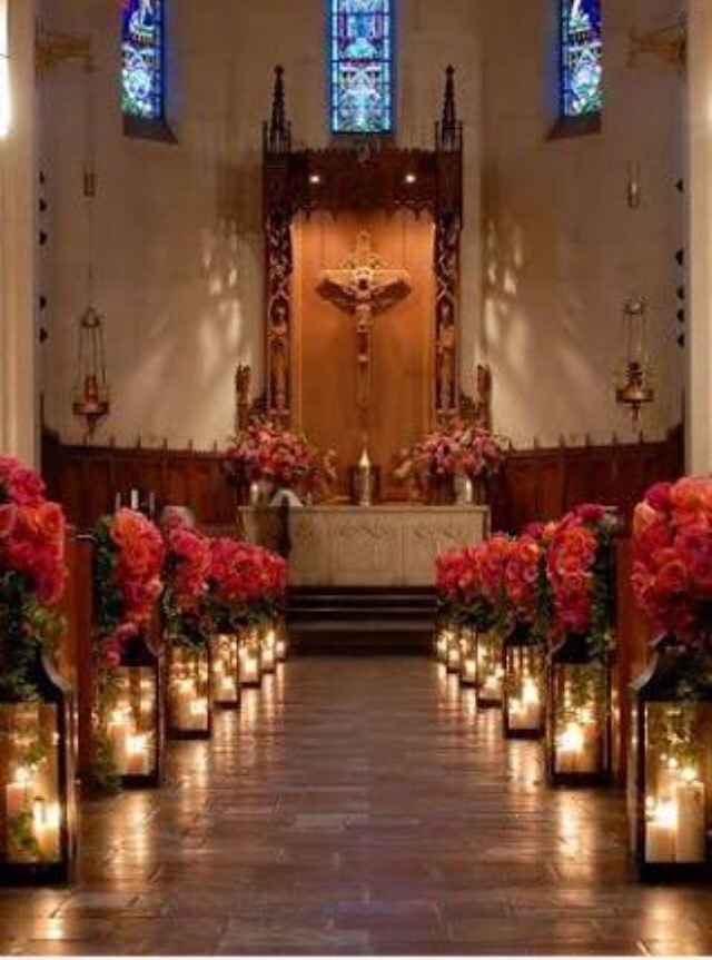 Arreglos florales con velas - 2
