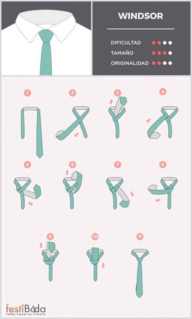 8 nudos de corbata clásicos para el novio!! - 3