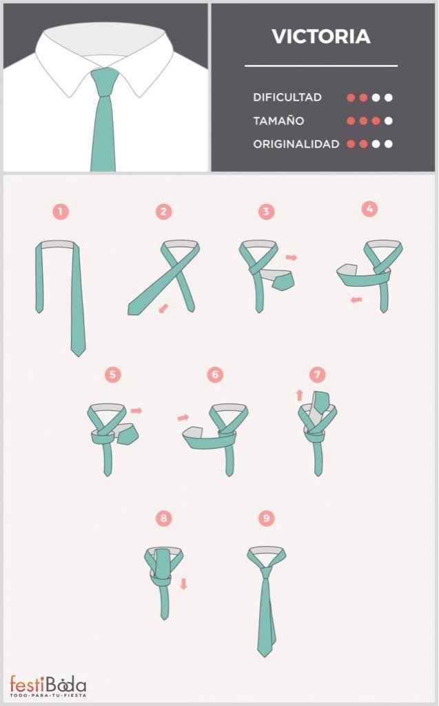 8 nudos de corbata clásicos para el novio!! - 8
