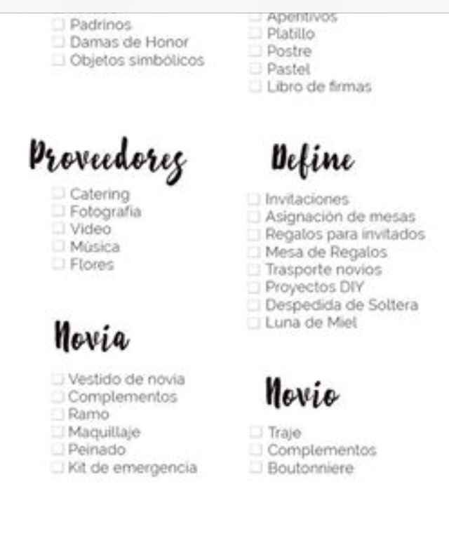 Checklist básico para organizar una boda !! - 2