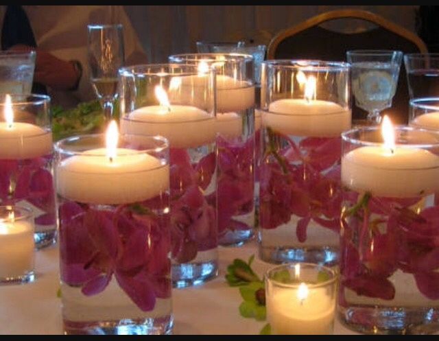 Arreglos florales con velas - 6