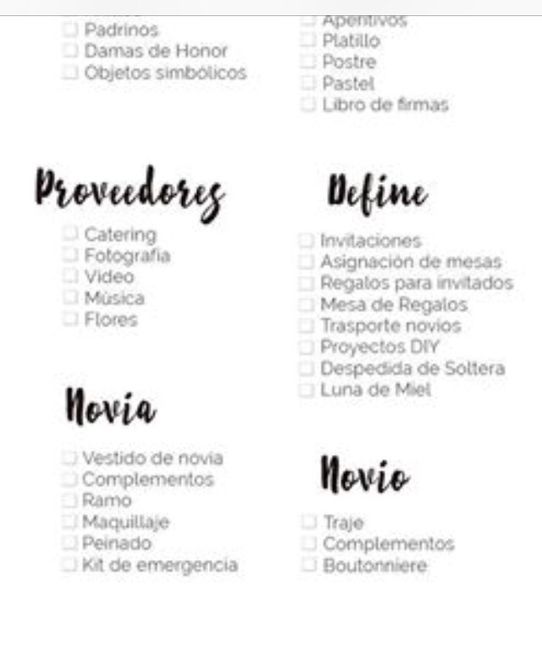 Checklist básico para organizar una boda !! - 2