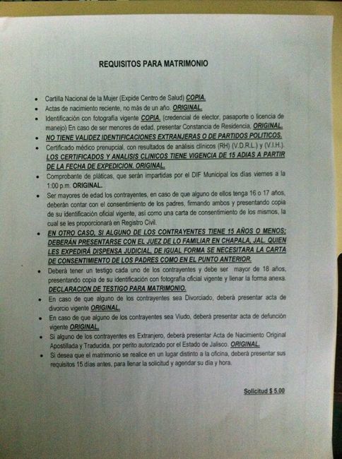 S.o.s requisitos civil e iglesia - 1