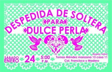 Despedida con papel picado