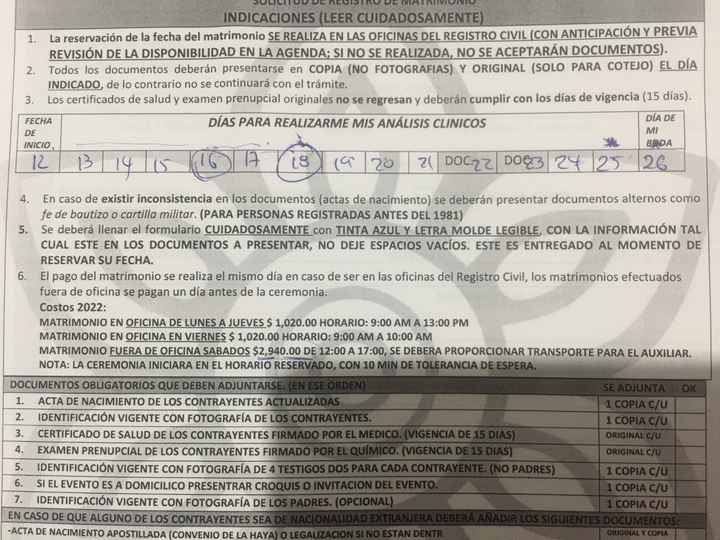 Fecha de la boda - 1