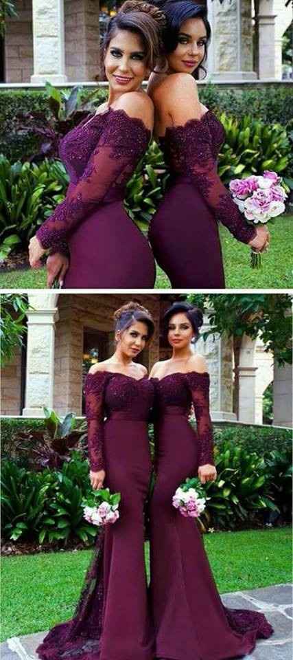 Damas de honor Morado obscuro.