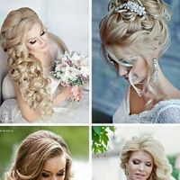 Peinados para novia, cabello rizado - 1