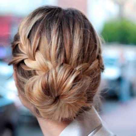 moño y trenza