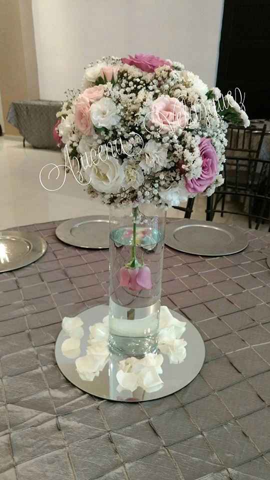 Estos son los arreglos de mesa que elegimos 