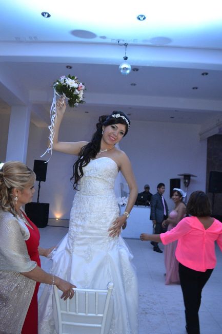 lista para lanzar el ramo