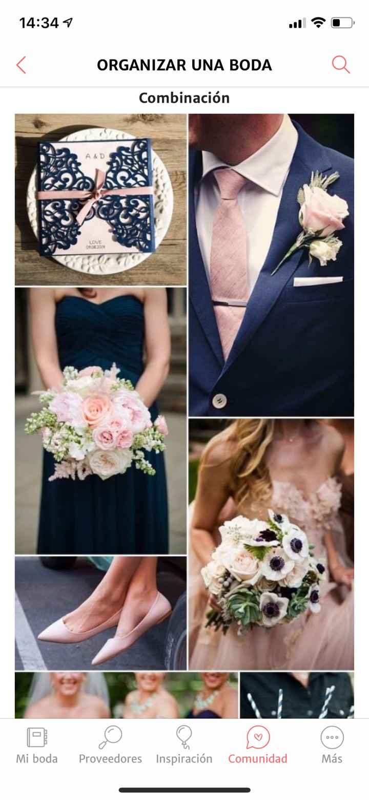 Inspiración para bodas en tonos azul y bronce - 1