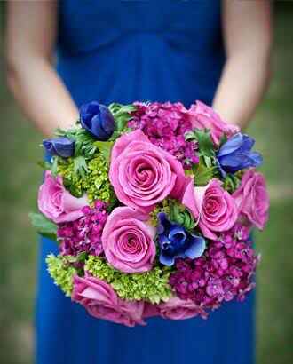 Combinaciones de colores en azul cobalto y rosa - 1