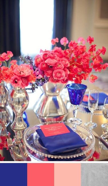 Combinaciones de colores en azul cobalto y rosa - 5