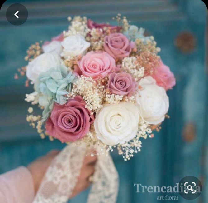 Ramos de novia con toques rosas 💐 35