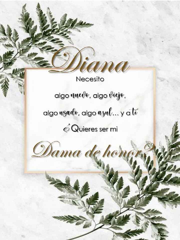 Invitaciones para mis damas de honor - 1