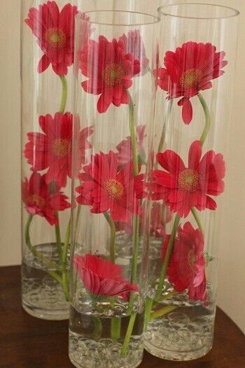 decoración con gerberas