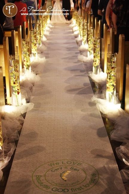 alfombras camino al altar