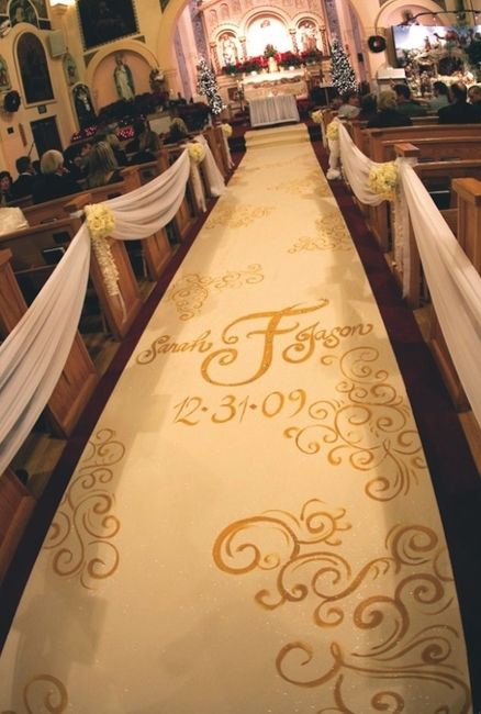 alfombra camino al altar