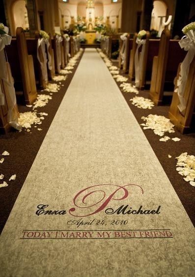 alfombra camino al altar