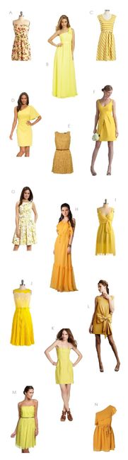 boda color AMARILLO para damas