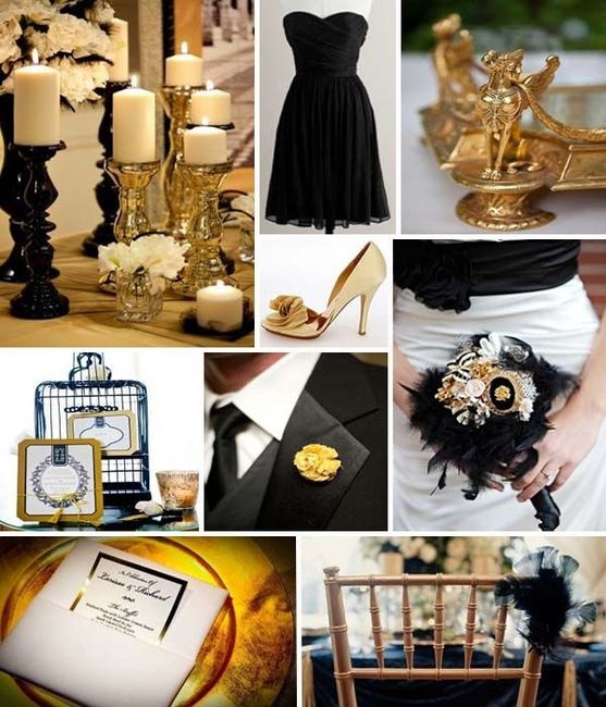 boda en tema blanco y negro