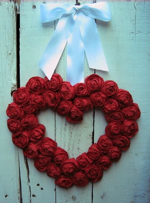 corazon de flores para entrada de casa