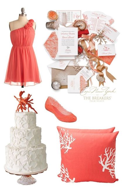 boda de color coral :D