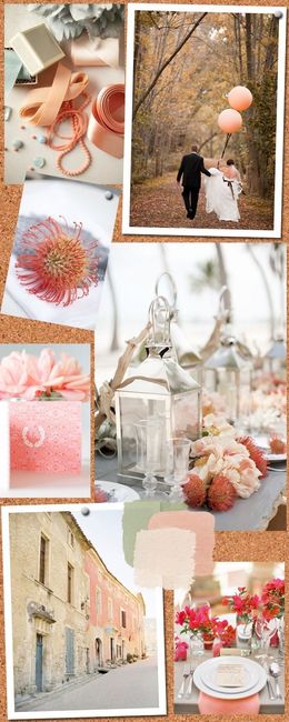 boda de color coral :D