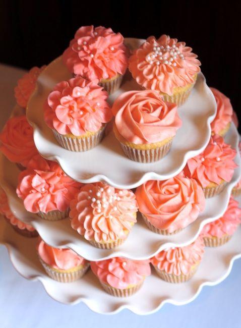 cupcakes color coral