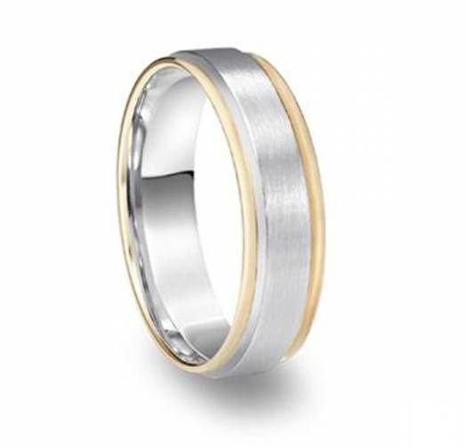 anillo oro blanco y amarillo