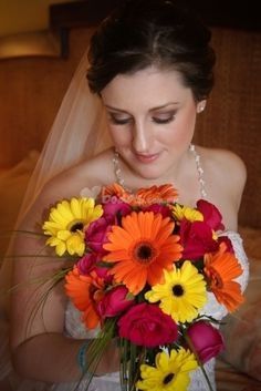 inspiración ramo novia con gerberas
